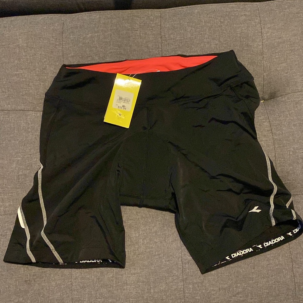Padded Bicycle Shorts Bike/ Spin Class Women’s XL Diadora 9”